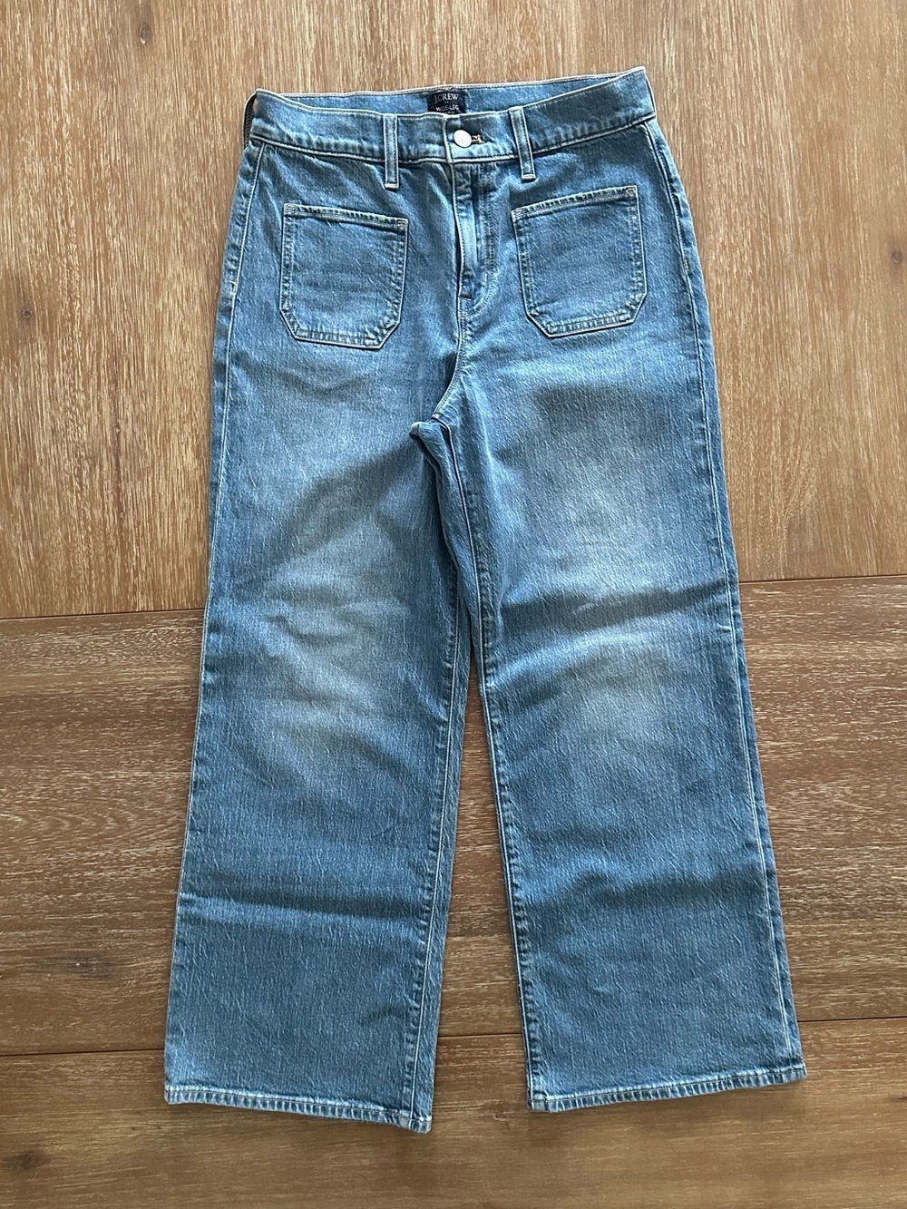 J. Crew Factory Light Blue Wide-Leg Crop Jeans Size 26
